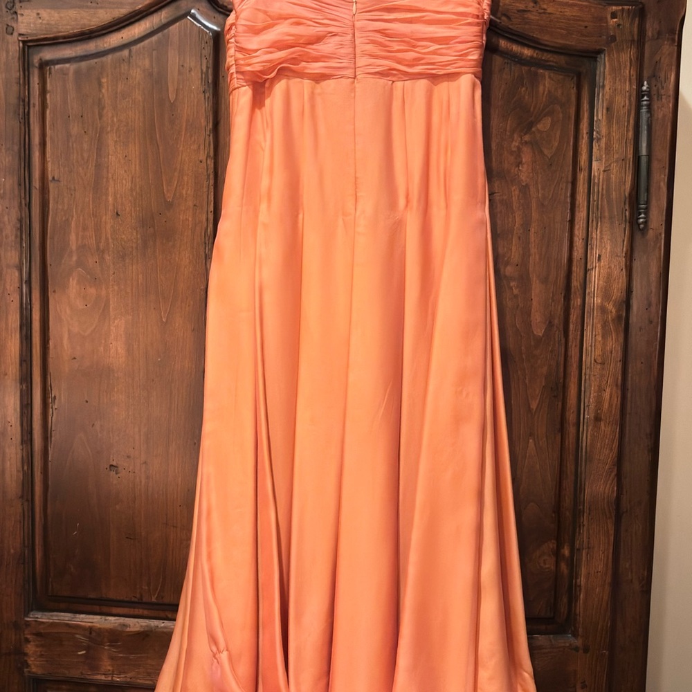 Elegant Orange Evening Gown